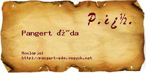 Pangert Éda névjegykártya